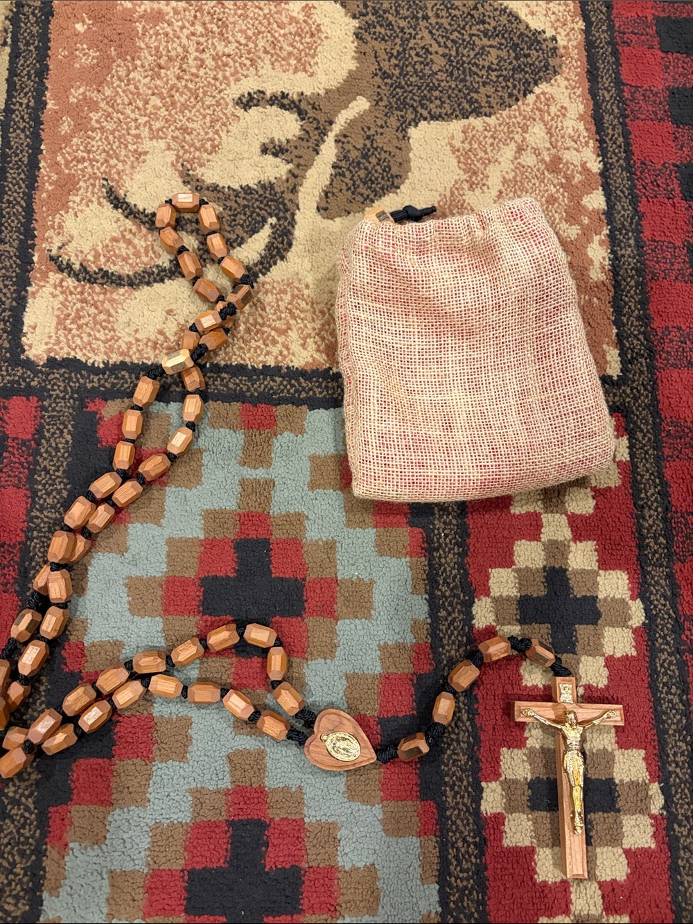 Huge wall olive wood rosary